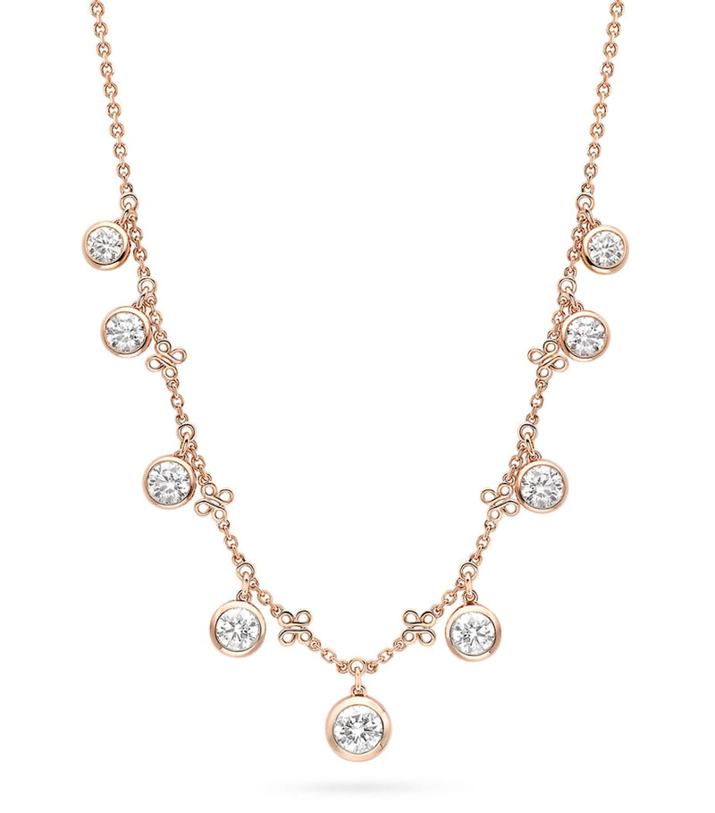 Boodles large rose gold diamond necklace - British product