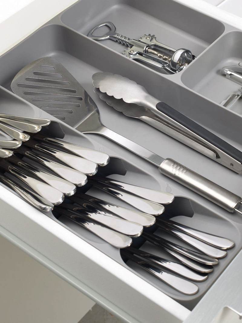 Joseph Joseph grey DrawerStore cutlery organiser, imported from the UK