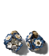 Harrods Miu Miu Leather Floral Earrings- Buy online at McGrocer