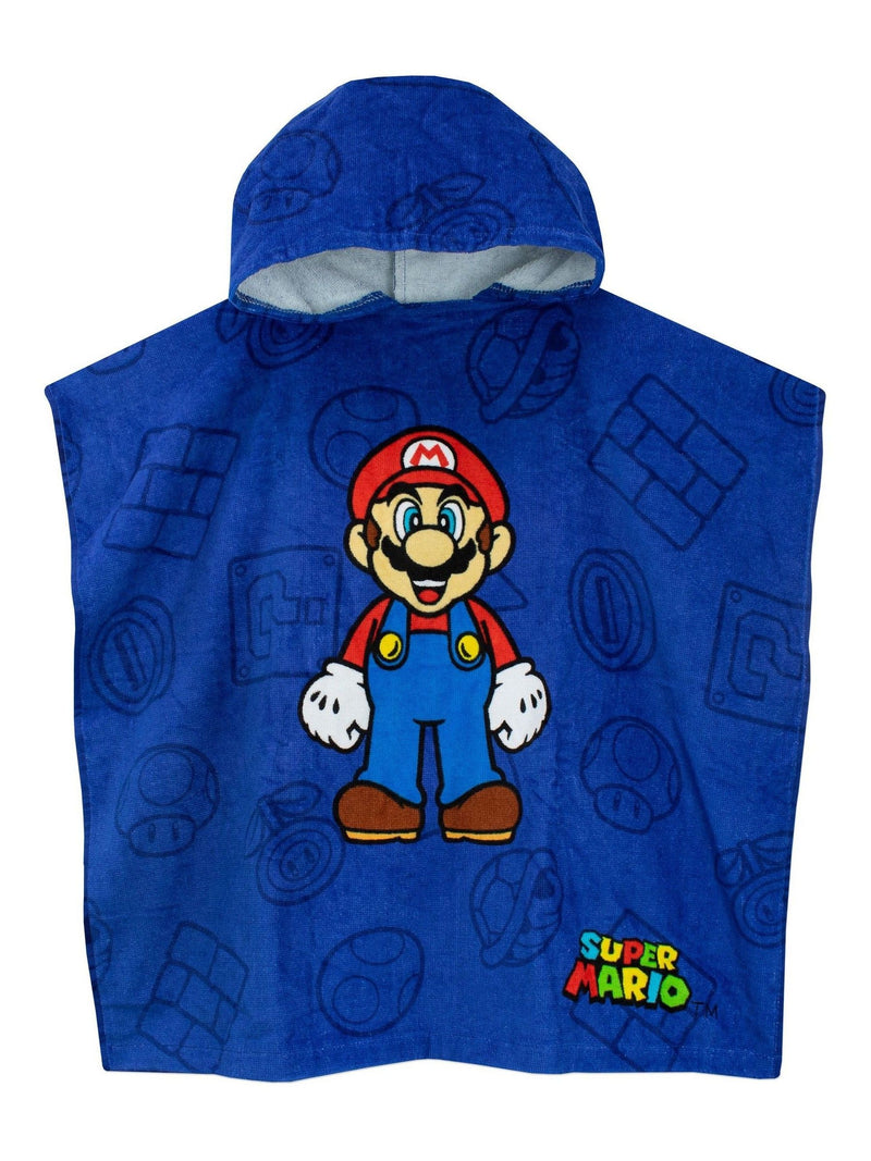 Super Mario blue towel poncho, imported from the UK