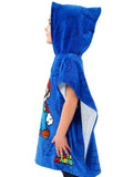 Super Mario blue towel poncho, imported from the UK