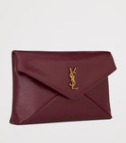 Saint Laurent large leather Cassandre envelope pouch, UK version