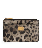 Dolce&Gabbana calfskin leopard print card holder, imported from the UK