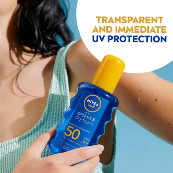 Nivea Invisible Sun Spray SPF50 200ml, imported from the UK