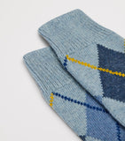 Dunhill cashmere-cotton argyle socks (British brand)