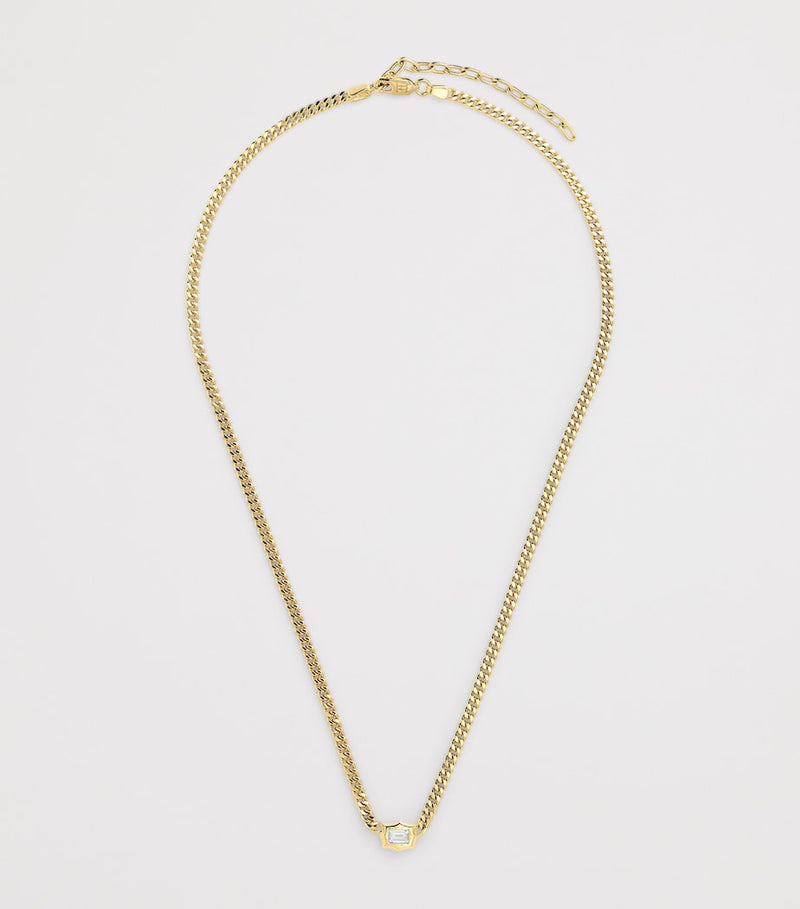Jade Trau Vanguard curb necklace yellow gold diamond, imported from the UK