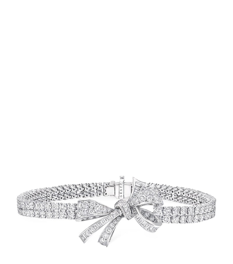 Graff white gold diamond bow bracelet - imported from the UK