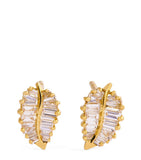 Anita Ko stud earrings yellow gold diamond leaf (British brand)