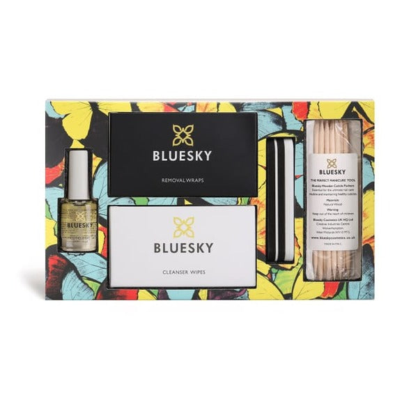 Bluesky Remove and Revive gel nail polish remover kit, UK version