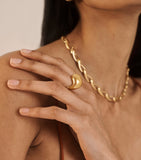 Monica Vinader gold vermeil Nura link necklace 38cm (British brand)