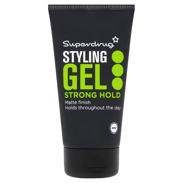 Superdrug Mens Hair Gel Matte Finish 150ml (British brand)