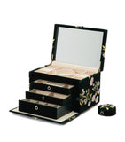 Wolf Zoe large jewellery box with floral embroidery, UK version