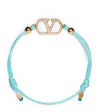 Valentino Garavani Crystal VLogo Signature bracelet, UK version