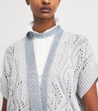 Eleventy silk-linen blend skinny scarf (British brand)