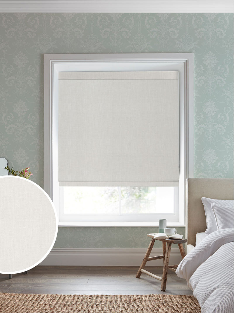 Laura Ashley grey Swanson Roman blind (British brand)
