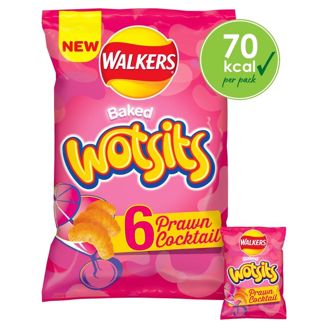 Walkers Wotsits Prawn Cocktail Multipack Snacks Crisps   6 per pack GOODS M&S