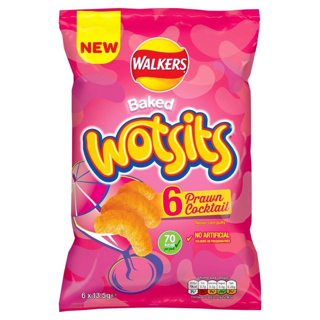 Walkers Wotsits Prawn Cocktail Multipack Snacks Crisps   6 per pack GOODS M&S