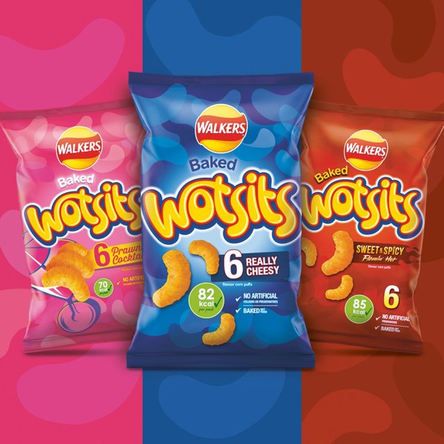 Walkers Wotsits Prawn Cocktail Multipack Snacks Crisps   6 per pack GOODS M&S