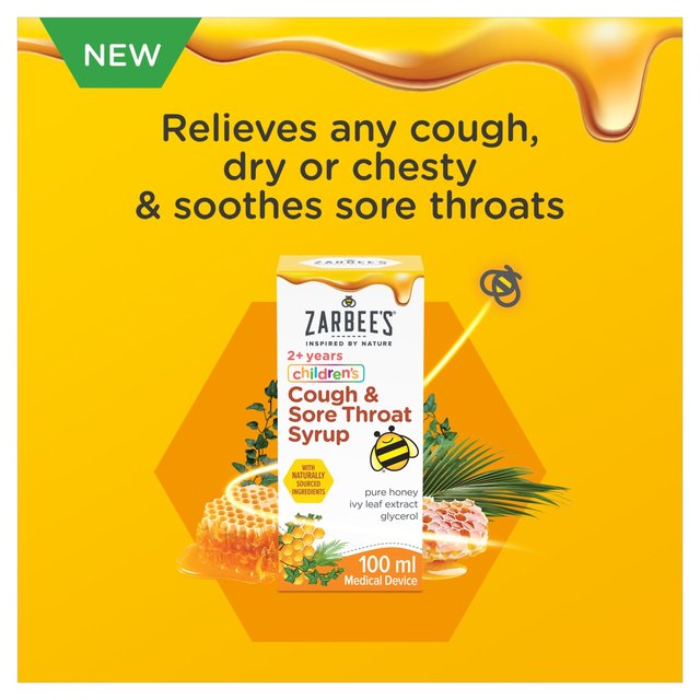 Zarbee's Children's Cough & Sore Throat Syrup   100ml GOODS M&S