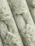 Green carved faux fur cushion 55x55cm - British product