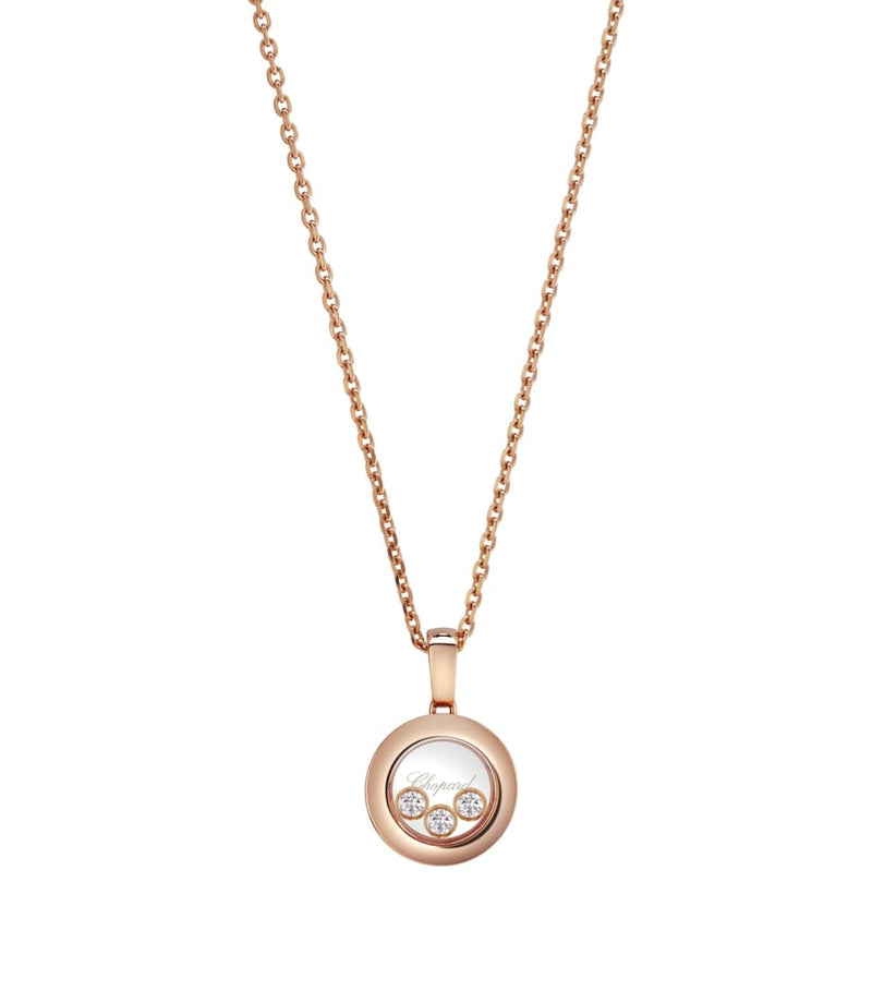 Chopard rose gold diamond pendant (British brand)