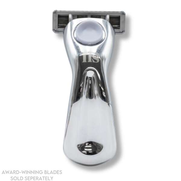 FFS Beauty travel razor handle silver (British brand)