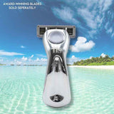 FFS Beauty travel razor handle silver (British brand)