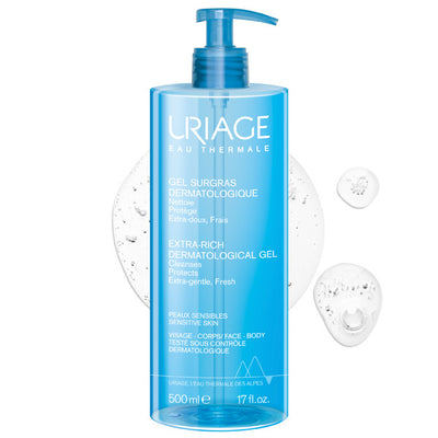Uriage Extra-Rich Dermatological Cleansing Gel Face Wash 500ml