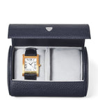 Aspinal Of London grained leather double watch box - British product