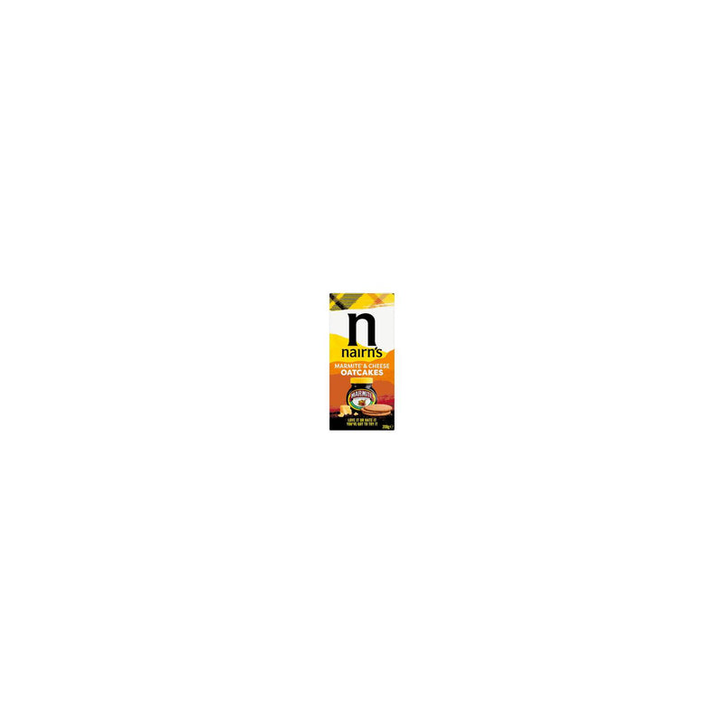 Nairn's Marmite & Cheese Oatcakes 200g, imported from the UK