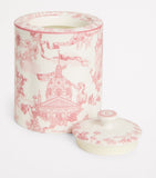 Harrods bone china Toile tea caddy - British product