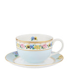 Halcyon Days Shell Garden Floral teacup and saucer, UK version