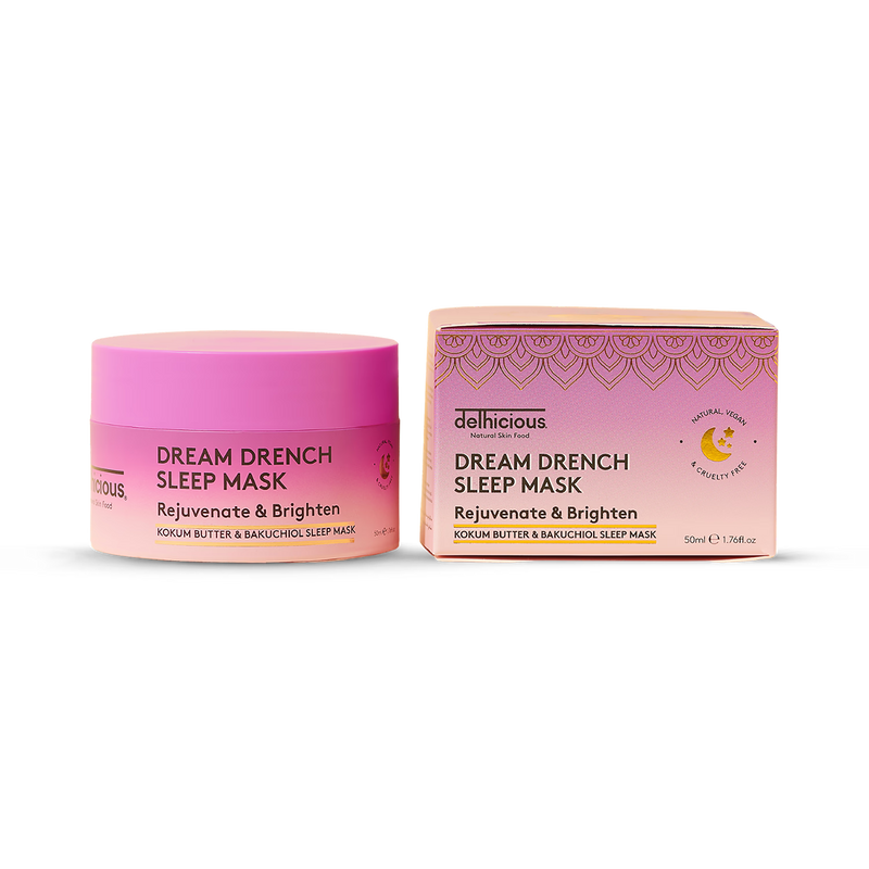 Delhicious Dream Drench overnight hydration sleep mask, UK version