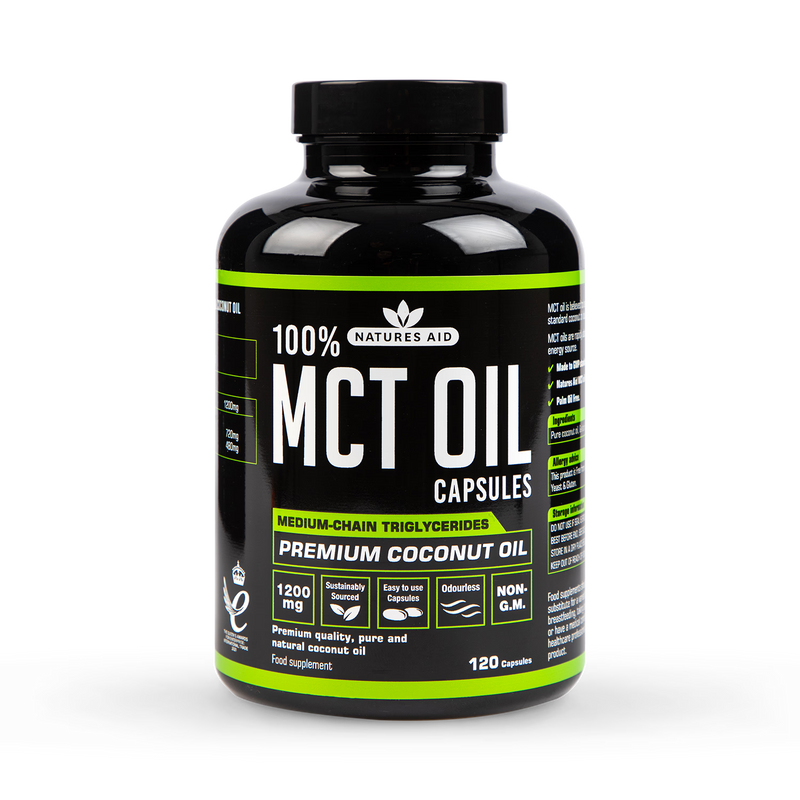 100% MCT Oil 1200mg Coconut Sourced Keto Supplement 120 Capsules