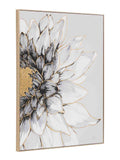 Gallery Home white dahlia dream framed canvas 79.5cm by 59.5cm (British brand)