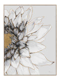 Gallery Home white dahlia dream framed canvas 79.5cm by 59.5cm (British brand)