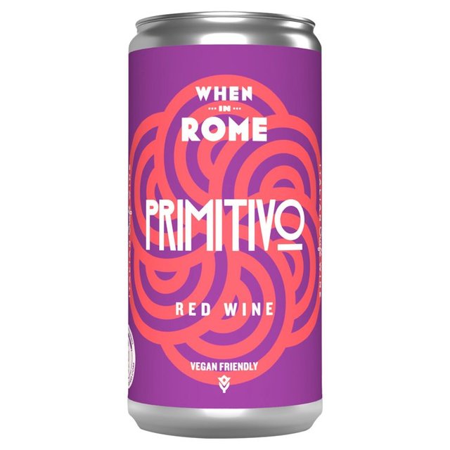 When in Rome Red Wine Primitivo IGT Can   18.7cl GOODS M&S