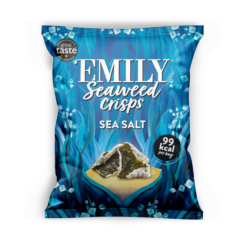 Emily sea salt seaweed crisps 18g, UK version
