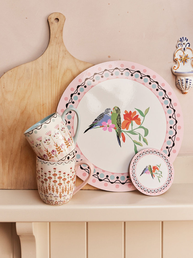 Cath Kidston cream round placemats and coasters set of 4 - British product