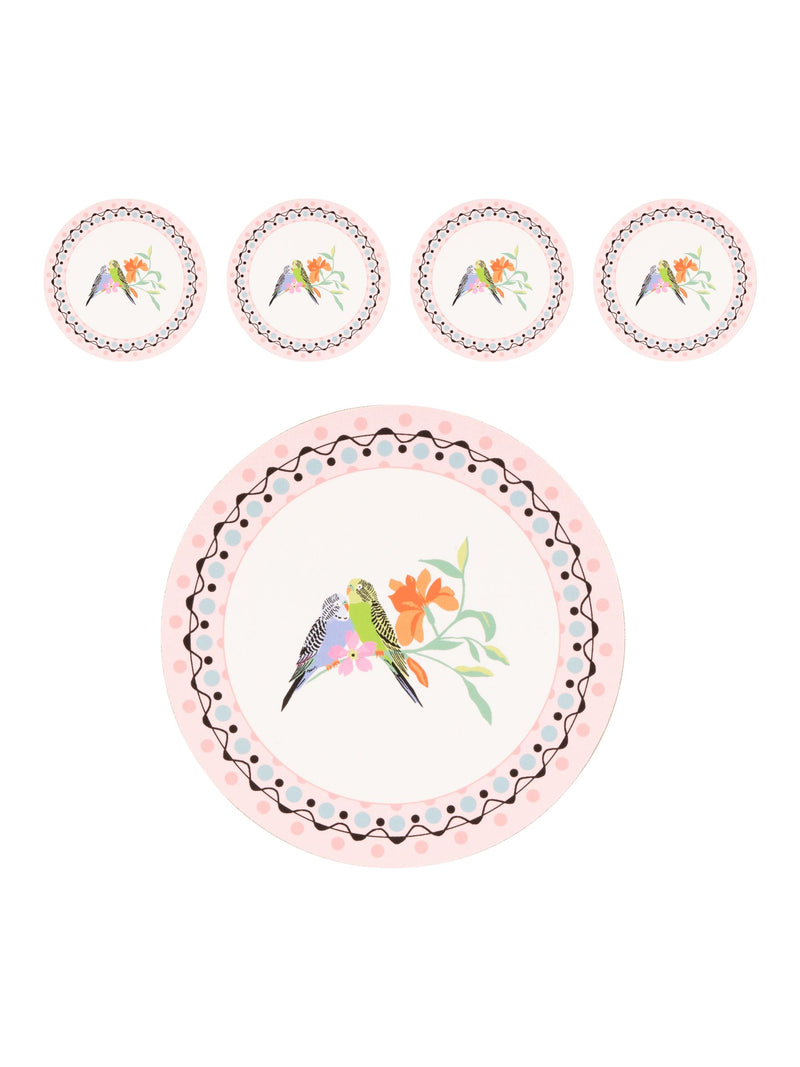 Cath Kidston cream round placemats and coasters set of 4 - British product