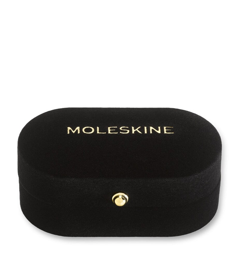 Moleskine gold-plated R notebook charm, imported from the UK