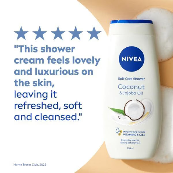 NIVEA Coconut Jojoba Oil Shower Gel 500ml, imported from the UK