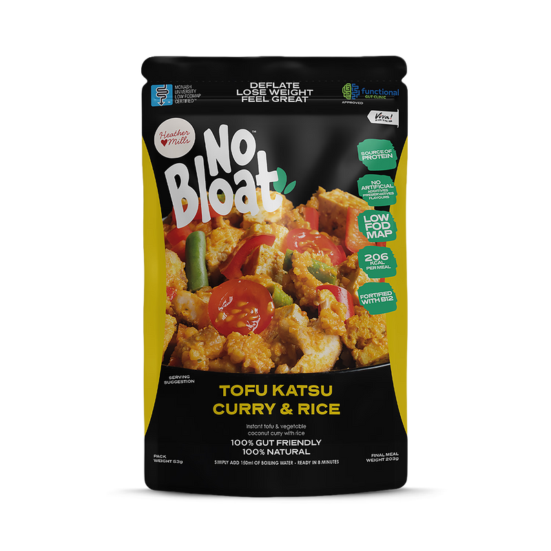 No Bloat tofu katsu curry and rice 4x50g pouches (British brand)