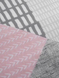 Catherine Lansfield Pink Larsson Geo duvet cover set - British product
