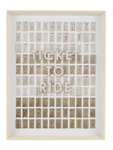 Next Gallery Home Beige Ticket to Roam Framed Art 640x60x840mm- Buy online at McGrocer
