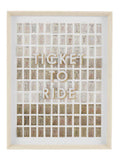 Gallery Home beige ticket to roam framed art, imported from the UK