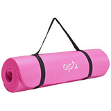 Argos Opti 12mm NBR Yoga Exercise Mat with Carry Strap - Pink- Buy online at McGrocer