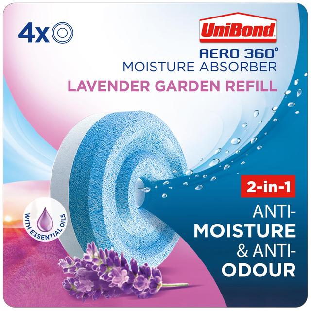 Unibond AERO 360 Moisture Absorber Lavender Refill Tab 4 per pack GOODS M&S