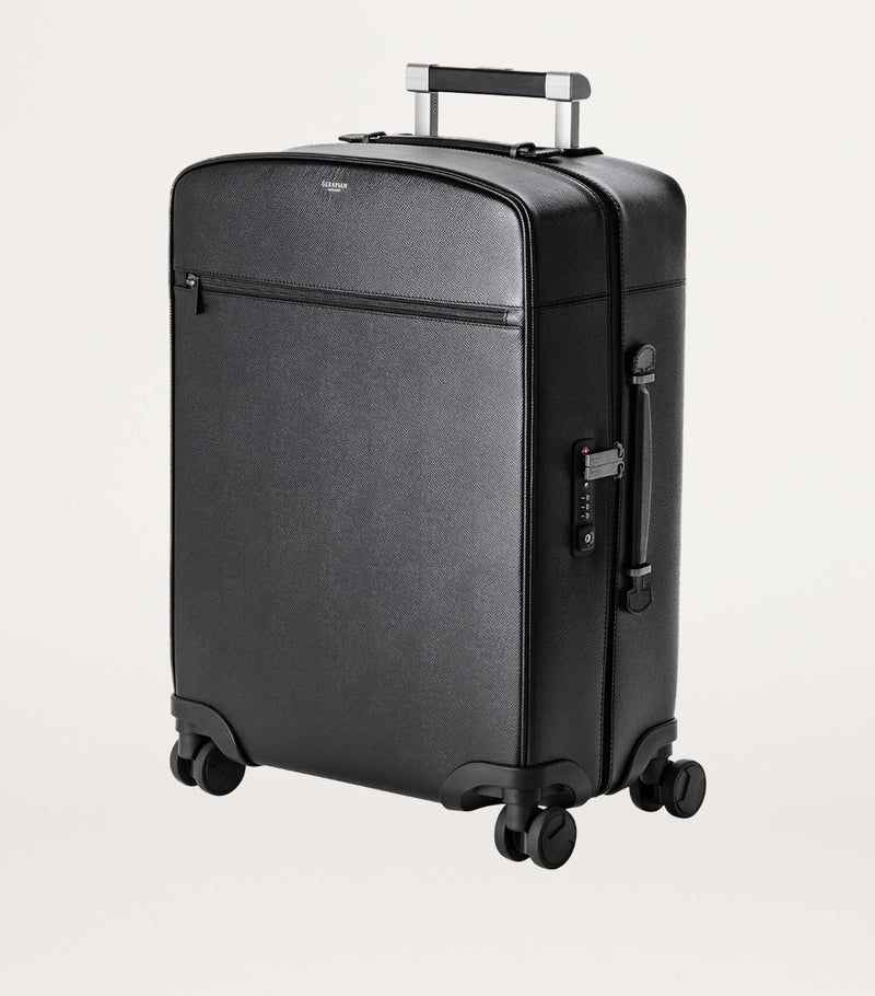Serapian leather spinner cabin suitcase 55cm (British brand)