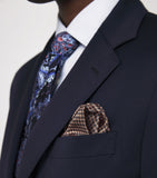 Harrods silk jacquard pocket square 32cm, imported from the UK